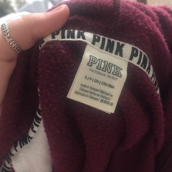 ❤️ VS Pink Maroon/purple Cropped Hoodie - Picture 5 of 6